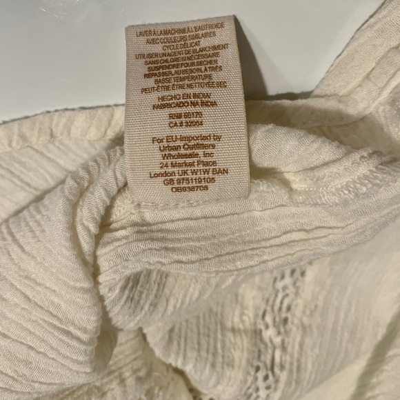 Beautiful Free People Sz L ivory long sleeve shirt - Picture 8 of 9